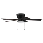 Craftmade MER52FB5 Flat Black Merit 52'' 5-blade Ceiling Fan In Flat Black W/ Flat Black/greywood Blades; Integrated Light Kit Image 1