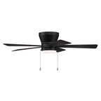 Craftmade Merit 52'' 5-blade Ceiling Fan In Brushed Polished Nickel W/ Black Walnut/grey Walnut Blades; Integrated Light Kit