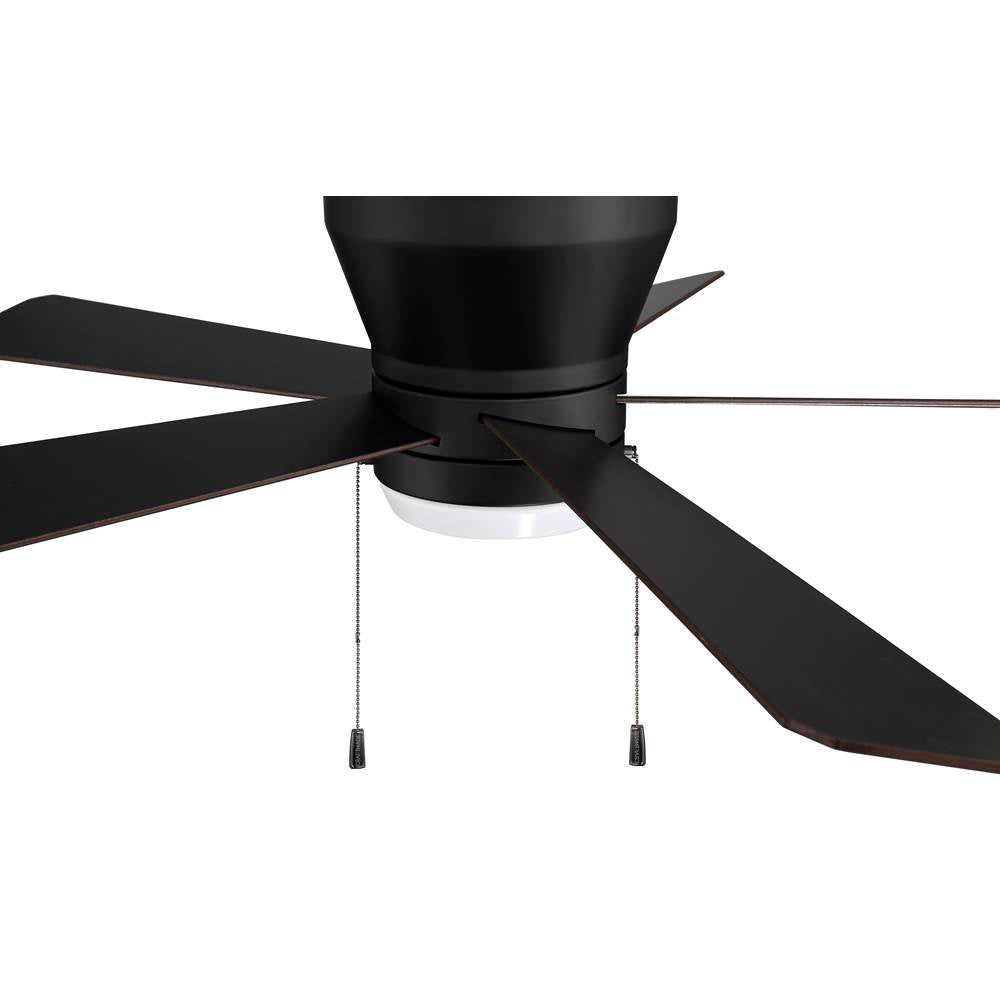 Craftmade MER52FB5 Flat Black Merit 52'' 5-blade Ceiling Fan In Flat Black W/ Flat Black/greywood Blades; Integrated Light Kit Image 4