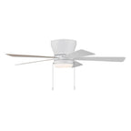 Craftmade Merit 52'' 5-blade Ceiling Fan In Brushed Polished Nickel W/ Black Walnut/grey Walnut Blades; Integrated Light Kit