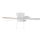 Craftmade MER52W5 White Merit 52'' 5-blade Ceiling Fan In White W/ White/washed Oak Blades; Integrated Light Kit Image 8