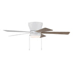 Craftmade MER52W5 White Merit 52'' 5-blade Ceiling Fan In White W/ White/washed Oak Blades; Integrated Light Kit Image 7