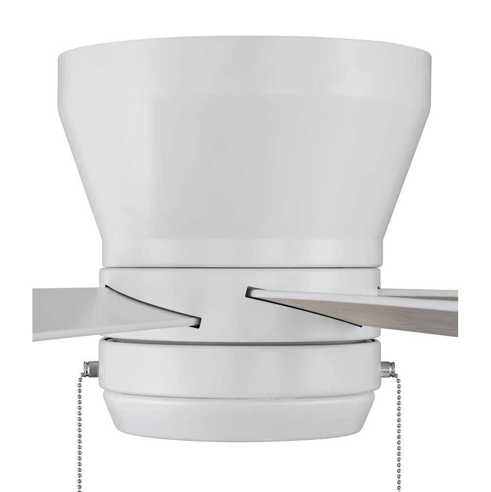 Craftmade MER52W5 White Merit 52'' 5-blade Ceiling Fan In White W/ White/washed Oak Blades; Integrated Light Kit Image 6