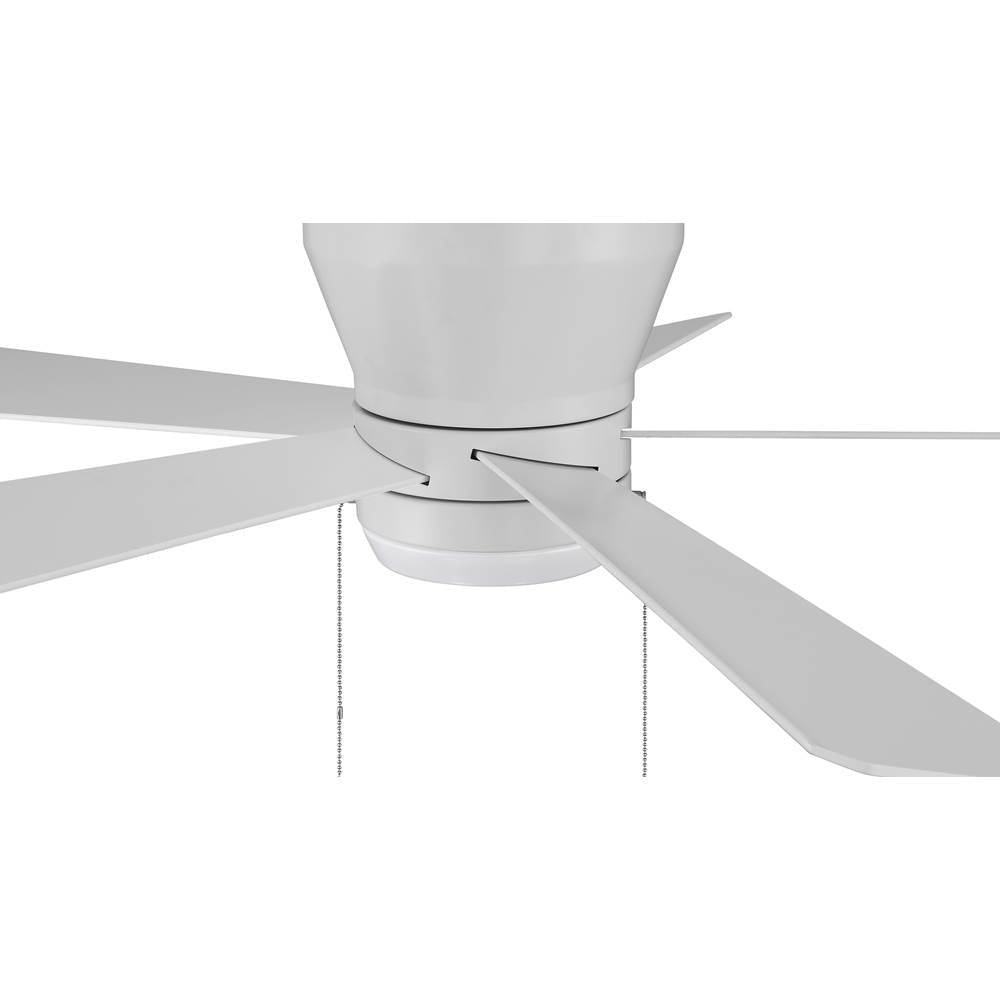 Craftmade MER52W5 White Merit 52'' 5-blade Ceiling Fan In White W/ White/washed Oak Blades; Integrated Light Kit Image 5