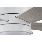 Craftmade MER52W5 White Merit 52'' 5-blade Ceiling Fan In White W/ White/washed Oak Blades; Integrated Light Kit Image 3