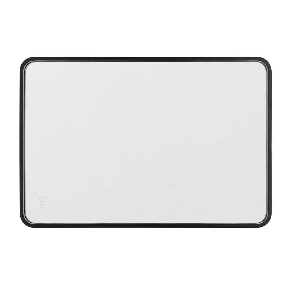 Craftmade MIR2403RRT-FB3C Flat Black Monica 24''x 36'' Framed Rounded Rectangular Edge Lit Led Mirror, Defogger And Dimmer, 3000-5000k, In Flat Black Image 1