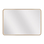 Craftmade Monica 24''x 36'' Framed Rounded Rectangular Edge Lit Led Mirror, Defogger And Dimmer, 3000-5000k, In Satin Brass