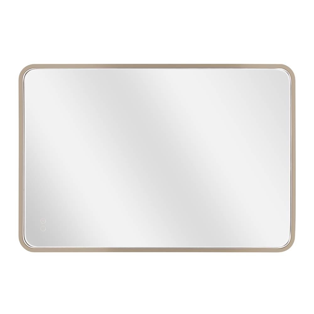 Craftmade MIR2403RRT-SB3C Satin Brass Monica 24''x 36'' Framed Rounded Rectangular Edge Lit Led Mirror, Defogger And Dimmer, 3000-5000k, In Satin Brass Image 8