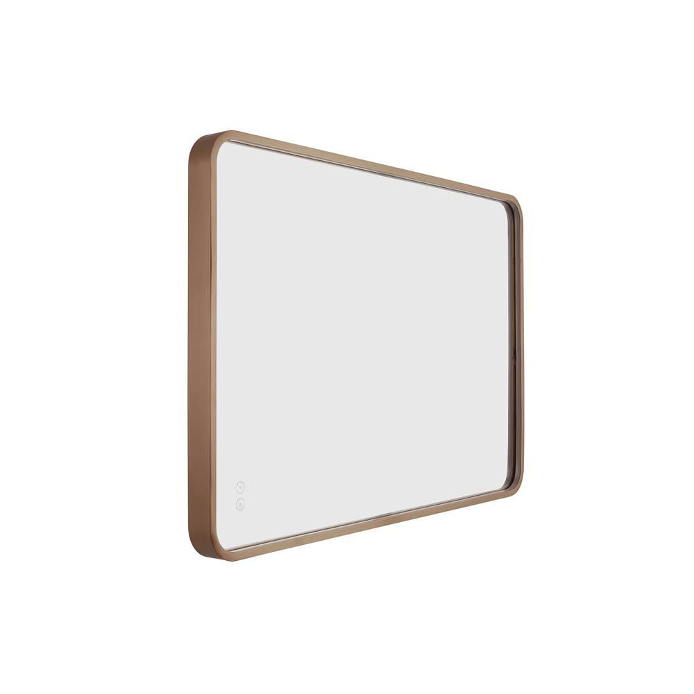 Craftmade MIR2403RRT-SB3C Satin Brass Monica 24''x 36'' Framed Rounded Rectangular Edge Lit Led Mirror, Defogger And Dimmer, 3000-5000k, In Satin Brass Image 7