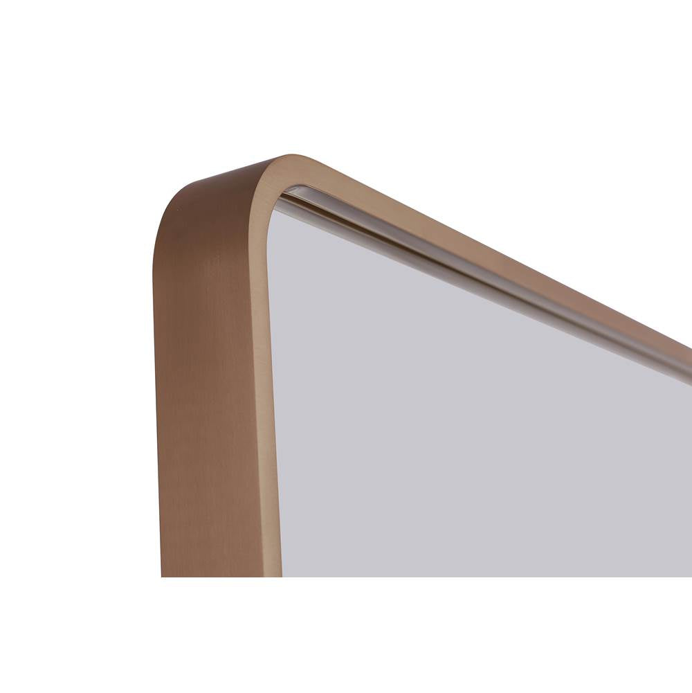 Craftmade MIR2403RRT-SB3C Satin Brass Monica 24''x 36'' Framed Rounded Rectangular Edge Lit Led Mirror, Defogger And Dimmer, 3000-5000k, In Satin Brass Image 3