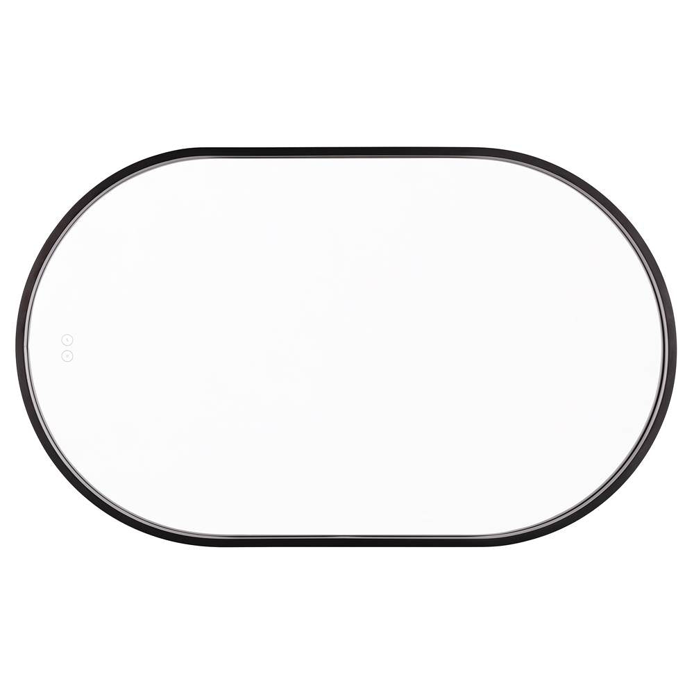 Craftmade MIR2405OVL-FB3C Flat Black Rachel 24''x 40'' Framed Oval Edge Lit Led Mirror, Defogger And Dimmer, 3000-5000k, In Flat Black Image 1