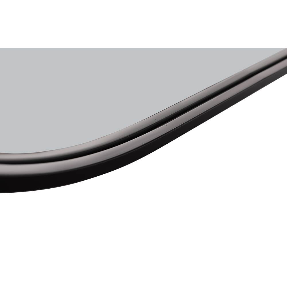 Craftmade MIR2405OVL-FB3C Flat Black Rachel 24''x 40'' Framed Oval Edge Lit Led Mirror, Defogger And Dimmer, 3000-5000k, In Flat Black Image 2