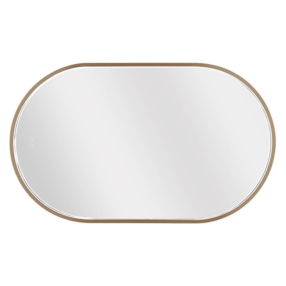 Craftmade MIR2405OVL-SB3C Satin Brass Rachel 24''x 40'' Framed Oval Edge Lit Led Mirror, Defogger And Dimmer, 3000-5000k, In Satin Brass Image 8