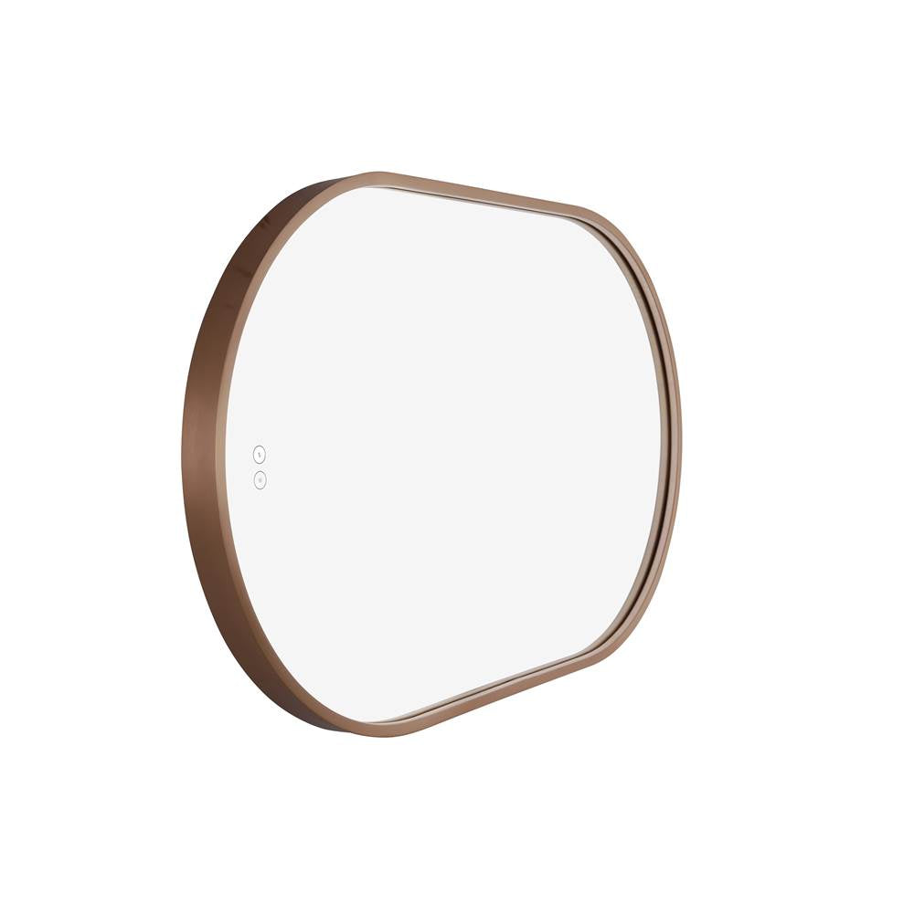 Craftmade MIR2405OVL-SB3C Satin Brass Rachel 24''x 40'' Framed Oval Edge Lit Led Mirror, Defogger And Dimmer, 3000-5000k, In Satin Brass Image 7