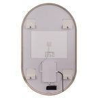 Craftmade MIR2405OVL-SB3C Satin Brass Rachel 24''x 40'' Framed Oval Edge Lit Led Mirror, Defogger And Dimmer, 3000-5000k, In Satin Brass Image 4