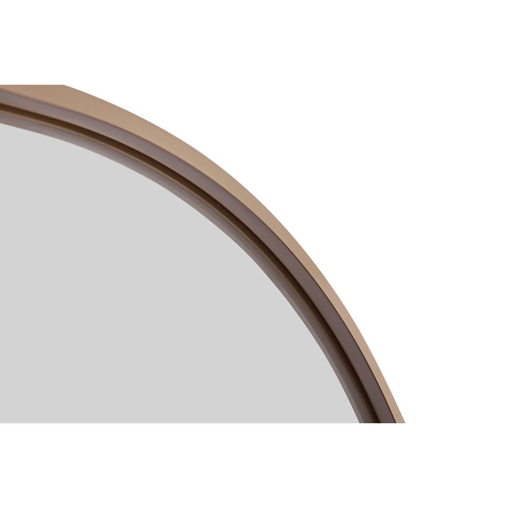 Craftmade MIR2405OVL-SB3C Satin Brass Rachel 24''x 40'' Framed Oval Edge Lit Led Mirror, Defogger And Dimmer, 3000-5000k, In Satin Brass Image 2