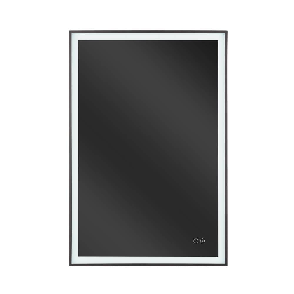Craftmade MIR2410RT-FB3C Flat Black Slim Lite 24'' X 36'' Rectangle Front/back Lit Led Mirror, Dimmer, 3000-5000k, In Flat Black Image 1