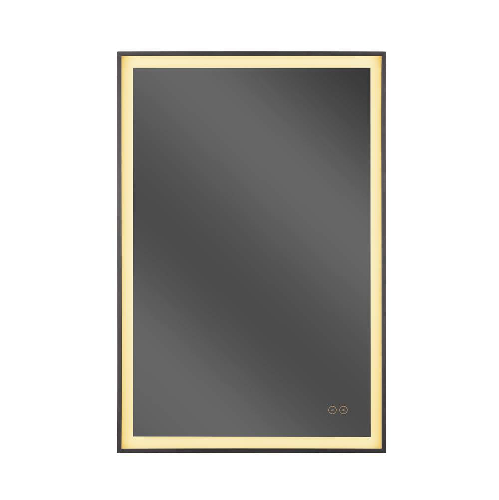 Craftmade Slimlite Slim Lite 24'' X 36'' Rectangle Front/back Lit Led Mirror, Dimmer, 3000-5000k, In Flat Black
