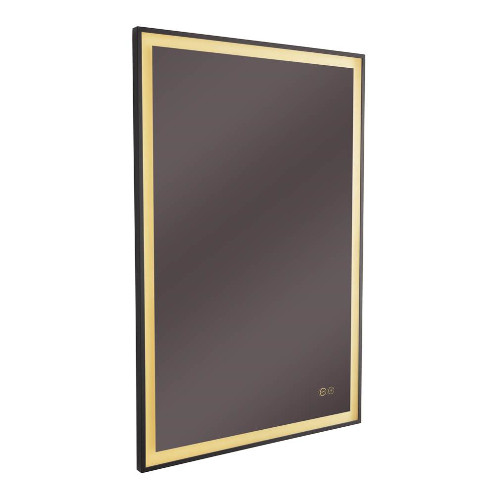 Craftmade MIR2410RT-FB3C Flat Black Slim Lite 24'' X 36'' Rectangle Front/back Lit Led Mirror, Dimmer, 3000-5000k, In Flat Black Image 2