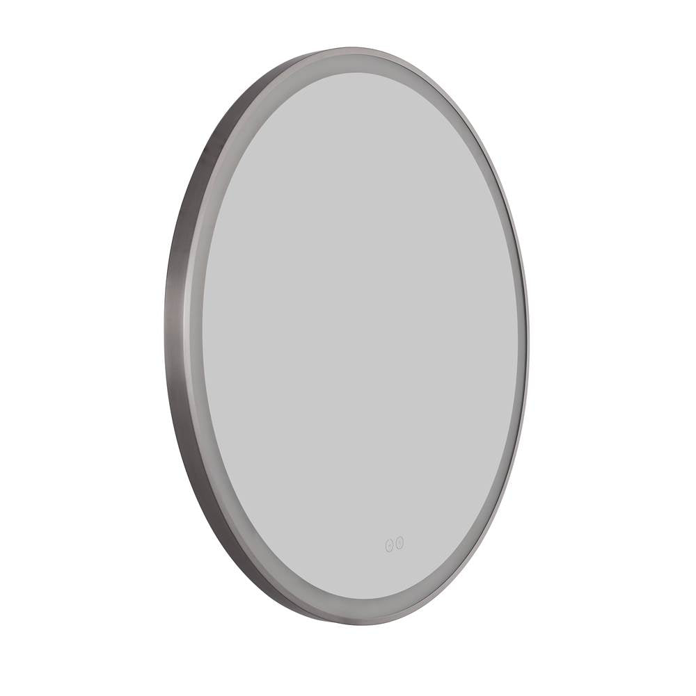Craftmade MIR3201CL-BNK3C Brushed Polished Nickel Ross 32'' Framed Round Front Lit Led Mirror, Defogger And Dimmer, 3000-5000k, In Brushed Polished Nickel Image 7