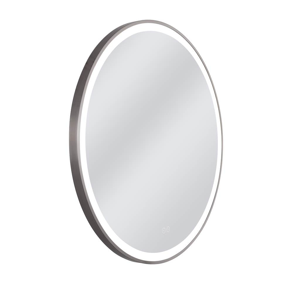 Craftmade MIR3201CL-BNK3C Brushed Polished Nickel Ross 32'' Framed Round Front Lit Led Mirror, Defogger And Dimmer, 3000-5000k, In Brushed Polished Nickel Image 5