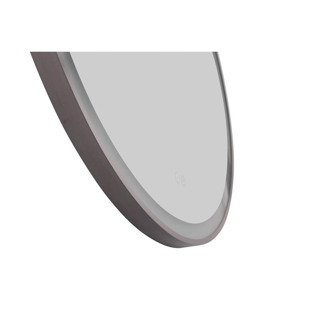 Craftmade MIR3201CL-BNK3C Brushed Polished Nickel Ross 32'' Framed Round Front Lit Led Mirror, Defogger And Dimmer, 3000-5000k, In Brushed Polished Nickel Image 2