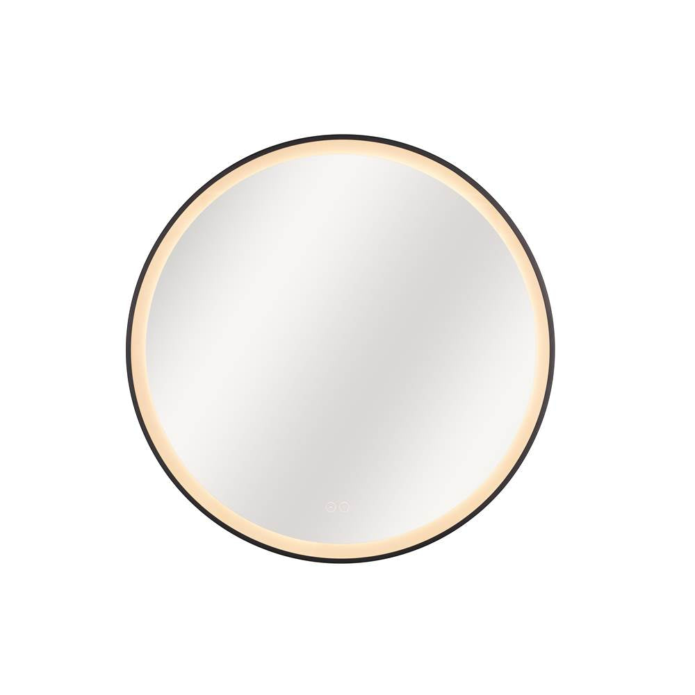 Craftmade Rose Ross 32'' Framed Round Front Lit Led Mirror, Defogger And Dimmer, 3000-5000k, In Brushed Polished Nickel