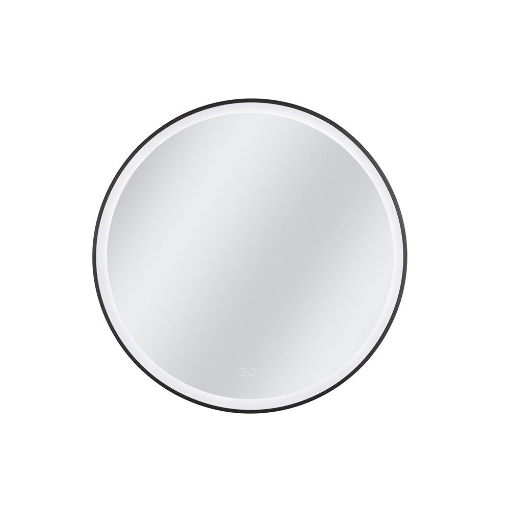 Craftmade MIR3201CL-FB3C Flat Black Ross 32'' Framed Round Front Lit Led Mirror, Defogger And Dimmer, 3000-5000k, In Flat Black Image 8