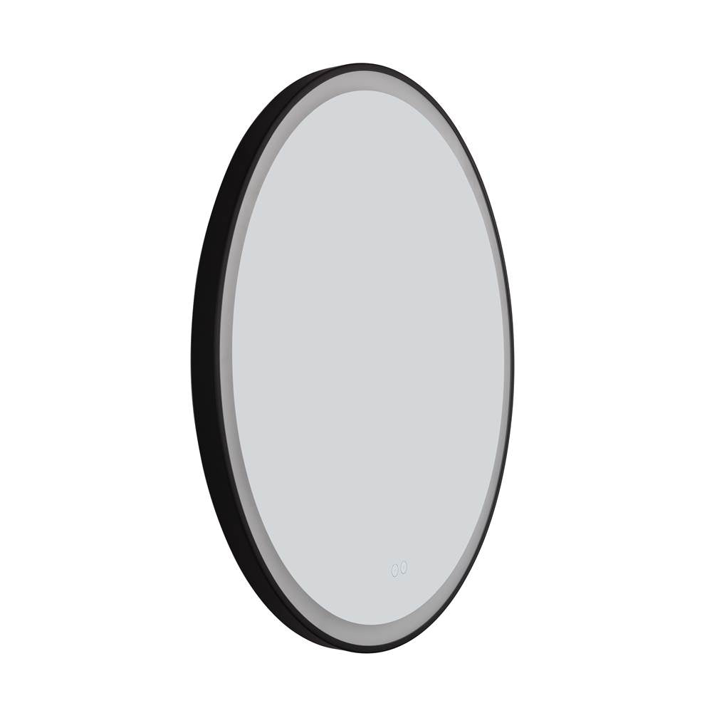 Craftmade MIR3201CL-FB3C Flat Black Ross 32'' Framed Round Front Lit Led Mirror, Defogger And Dimmer, 3000-5000k, In Flat Black Image 7