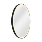 Craftmade MIR3201CL-FB3C Flat Black Ross 32'' Framed Round Front Lit Led Mirror, Defogger And Dimmer, 3000-5000k, In Flat Black Image 6