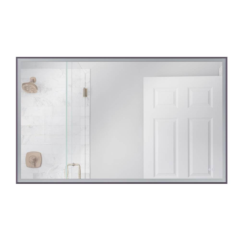 Craftmade  60'' X 36'' Rectangle Black Framed Front Lit Led Mirror, Defogger And Dimmer, 3000-5000k