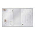Craftmade  60'' X 36'' Rectangle Brushed Polished Nickel Framed Front Lit Led Mirror, Defogger And Dimmer, 3000-5000k