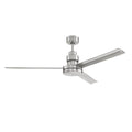 Craftmade MND54BNK3 Brushed Polished Nickel Mondo 54'' 3-blade Ceiling Fan In Brushed Polished Nickel W/ Brushed Polished Nickel Blades; Light Kit Optional (not Included) Image 1