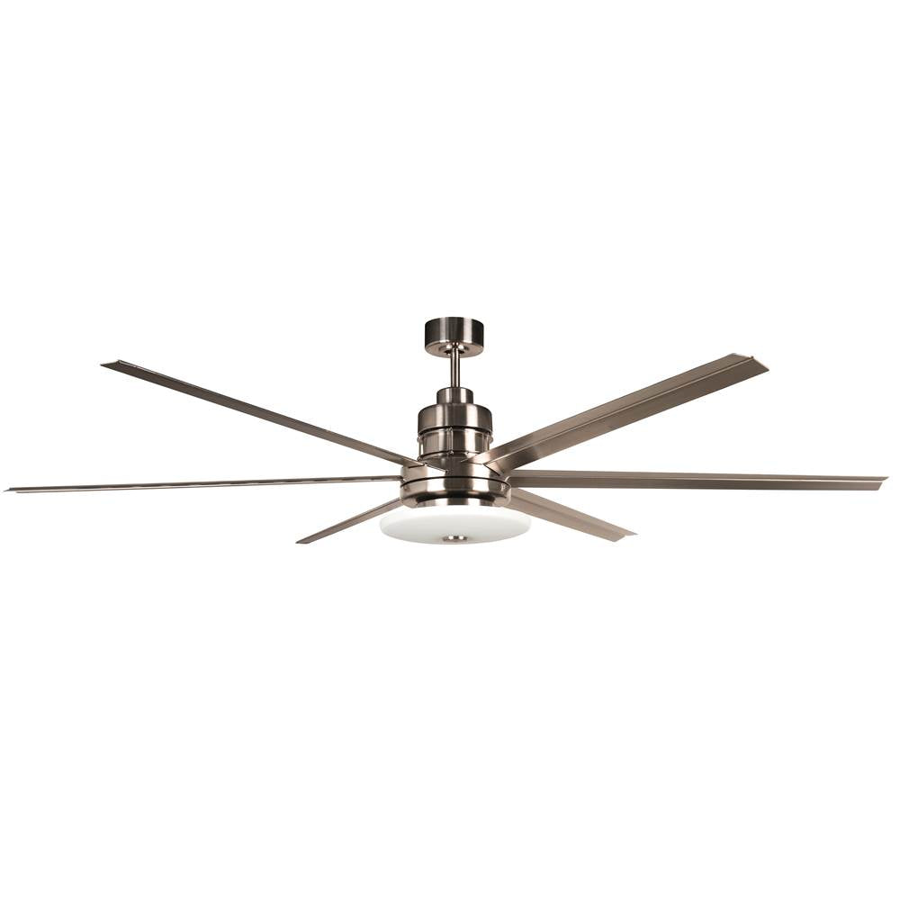 Craftmade Mondo 72'' 6-blade Ceiling Fan In Brushed Polished Nickel W/ Brushed Polished Nickel Blades; Light Kit Optional (not Included)