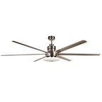 Craftmade Mondo 72'' 6-blade Ceiling Fan In Brushed Polished Nickel W/ Brushed Polished Nickel Blades; Light Kit Optional (not Included)