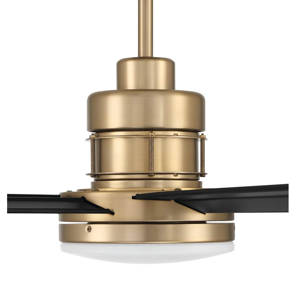 Craftmade Mondo 80'' 6-blade Indoor Ceiling Fan In Satin Brass/flat Black With Flat Black Blades, Light Kit Included (optional)