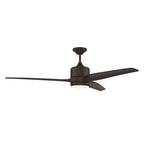 Craftmade Mobi 60'' 3-blade Indoor/outdoor (wet) Ceiling Fan In Aged Galvanized W/ Greywood Blades; Integrated Light Kit
