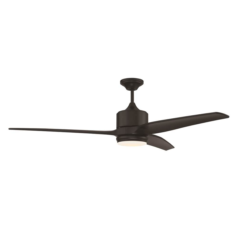 Craftmade Mobi 60'' 3-blade Indoor/outdoor (wet) Ceiling Fan In Aged Galvanized W/ Greywood Blades; Integrated Light Kit