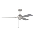 Craftmade MOT52BNK3 Brushed Polished Nickel Moto 52'' 3-blade Ceiling Fan In Brushed Polished Nickel W/ Brushed Nickel/driftwood Blades; Light Kit Optional (not Included) Image 1