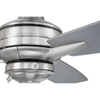 Craftmade MOT52BNK3 Brushed Polished Nickel Moto 52'' 3-blade Ceiling Fan In Brushed Polished Nickel W/ Brushed Nickel/driftwood Blades; Light Kit Optional (not Included) Image 7