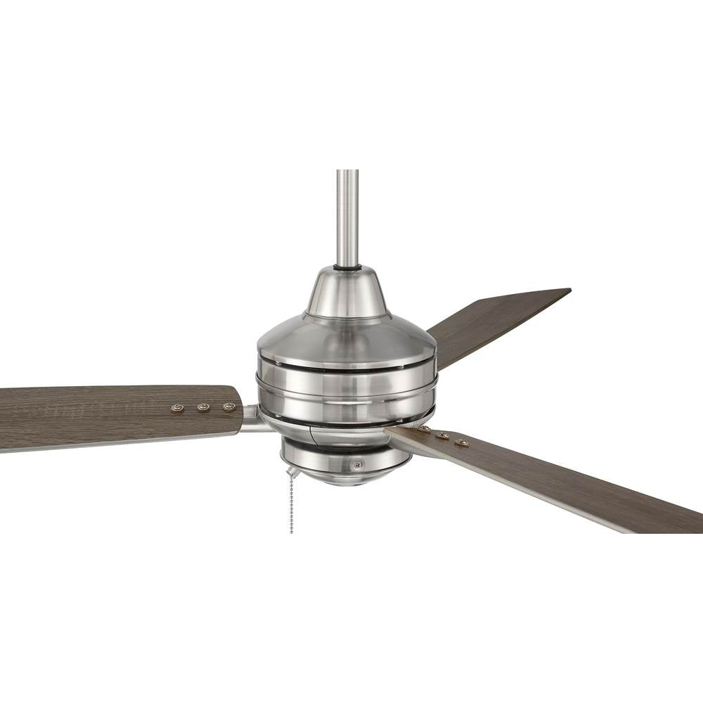 Craftmade MOT52BNK3 Brushed Polished Nickel Moto 52'' 3-blade Ceiling Fan In Brushed Polished Nickel W/ Brushed Nickel/driftwood Blades; Light Kit Optional (not Included) Image 6