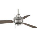 Craftmade MOT52BNK3 Brushed Polished Nickel Moto 52'' 3-blade Ceiling Fan In Brushed Polished Nickel W/ Brushed Nickel/driftwood Blades; Light Kit Optional (not Included) Image 6