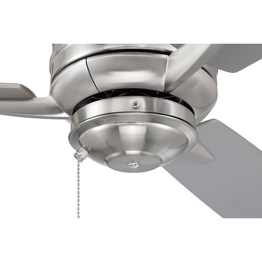 Craftmade MOT52BNK3 Brushed Polished Nickel Moto 52'' 3-blade Ceiling Fan In Brushed Polished Nickel W/ Brushed Nickel/driftwood Blades; Light Kit Optional (not Included) Image 3