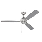 Craftmade MOT52BNK3 Brushed Polished Nickel Moto 52'' 3-blade Ceiling Fan In Brushed Polished Nickel W/ Brushed Nickel/driftwood Blades; Light Kit Optional (not Included) Image 2