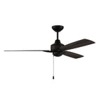 Craftmade MOT52FB3 Flat Black Moto 52'' 3-blade Indoor/outdoor (damp) Ceiling Fan In Flat Black W/ Flat Black/greywood Blades; Light Kit Optional (not Included) Image 8