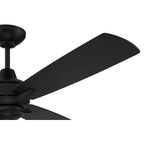 Craftmade MOT52FB3 Flat Black Moto 52'' 3-blade Indoor/outdoor (damp) Ceiling Fan In Flat Black W/ Flat Black/greywood Blades; Light Kit Optional (not Included) Image 7