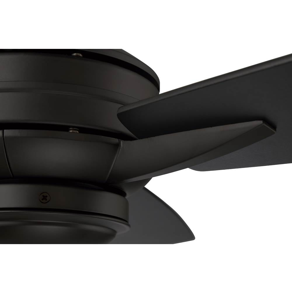 Craftmade MOT52FB3 Flat Black Moto 52'' 3-blade Indoor/outdoor (damp) Ceiling Fan In Flat Black W/ Flat Black/greywood Blades; Light Kit Optional (not Included) Image 6