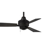 Craftmade MOT52FB3 Flat Black Moto 52'' 3-blade Indoor/outdoor (damp) Ceiling Fan In Flat Black W/ Flat Black/greywood Blades; Light Kit Optional (not Included) Image 5
