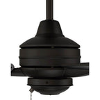 Craftmade MOT52FB3 Flat Black Moto 52'' 3-blade Indoor/outdoor (damp) Ceiling Fan In Flat Black W/ Flat Black/greywood Blades; Light Kit Optional (not Included) Image 3