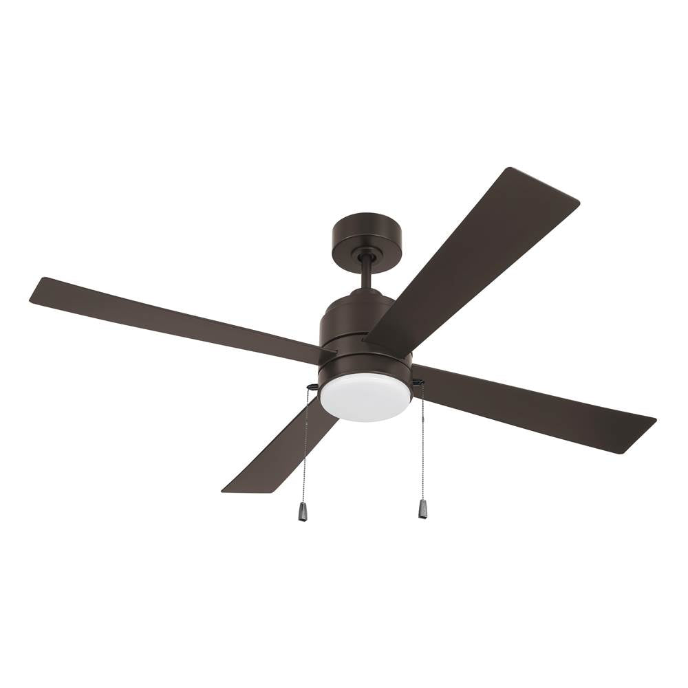 Craftmade OMCY52CBZ4-PC Classic Bronze Outdoor Mccoy 52'' 4-blade Indoor/outdoor (wet) Ceiling Fan W/ Pull Chain In Classic Bronze W/ Classic Bronze Blades; Light Kit Included (optional) Image 4